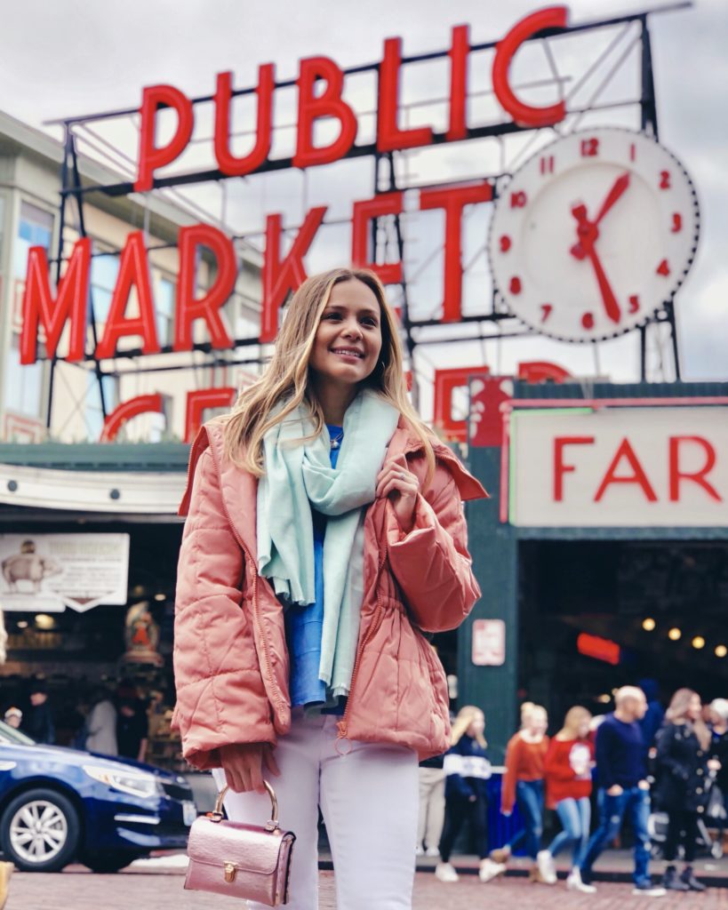 Meg Mag at Pike Place Market Instagram Spots in Seattle